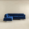 The Brooke Dark Blue Sectional Sofa Left Facing Era and Style Inspired Home Décor 6