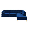 The Brooke Dark Blue Sectional Sofa Right Facing Era and Style Inspired Home Décor 1