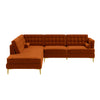 The Brooke Burnt Orange Sectional Sofa Left Facing Era and Style Inspired Home Décor 1