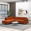 The Brooke Burnt Orange Sectional Sofa Left Facing Era and Style Inspired Home Décor 3