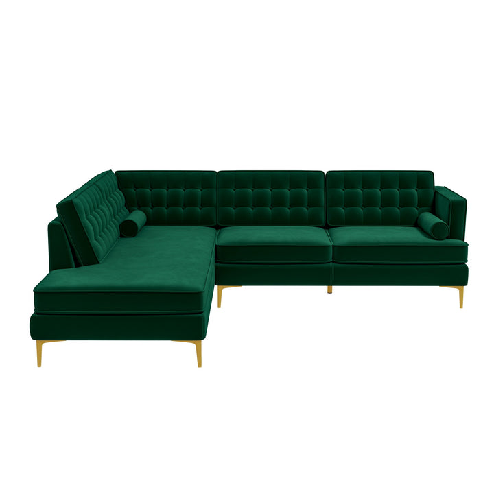 The Brooke Green Sectional Sofa Left Facing Era and Style Inspired Home Décor 1