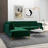 The Brooke Green Sectional Sofa Left Facing Era and Style Inspired Home Décor 3