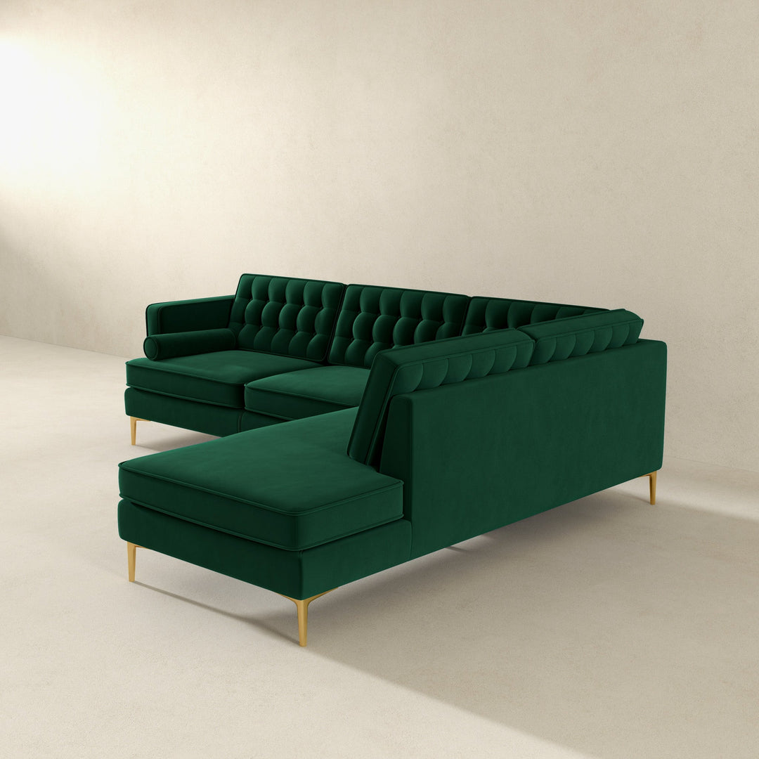 The Brooke Green Sectional Sofa Right Facing Era and Style Inspired Home Décor 6