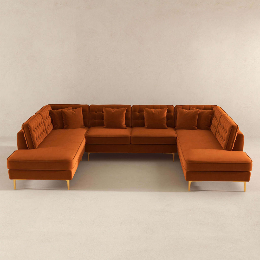 The Brooke Velvet U Shape Corner Sofa Era and Style Inspired Home Décor 2