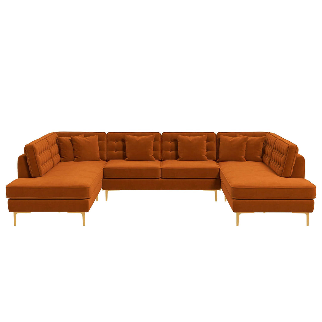 The Brooke Velvet U Shape Corner Sofa Era and Style Inspired Home Décor 5