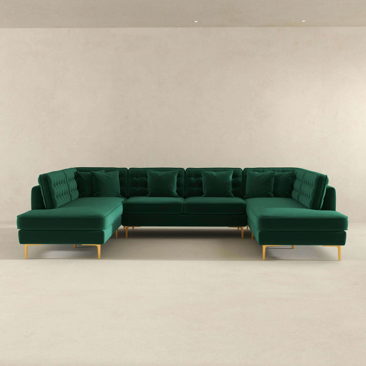 The Brooke Velvet U Shape Corner Sofa Era and Style Inspired Home Décor 4