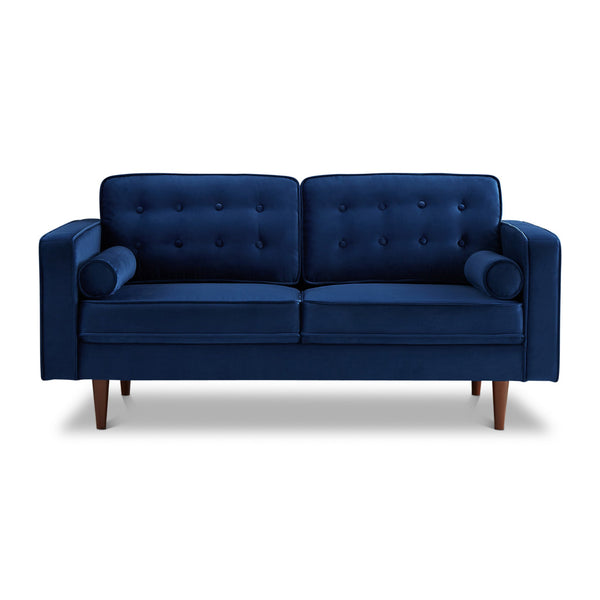 The Casey Blue Velvet Loveseat Era and Style Inspired Home Décor 1