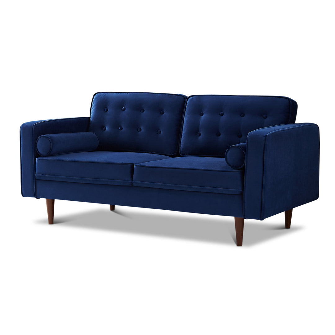 The Casey Blue Velvet Loveseat Era and Style Inspired Home Décor 4