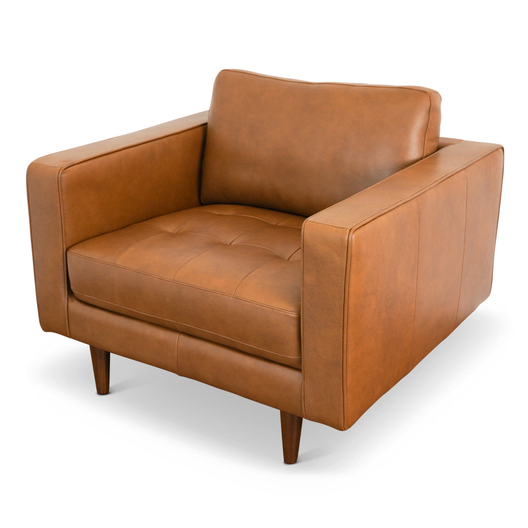 The Catherine Leather Lounge Chair (Tan Leather) Era and Style Inspired Home Décor 5