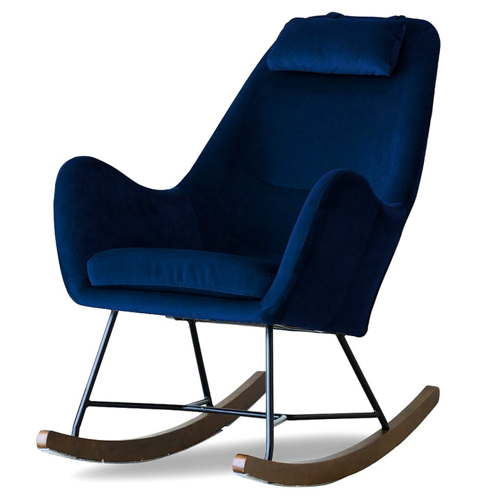 The Chelsea Blue Velvet Rocking Chair Era and Style Inspired Home Décor 1