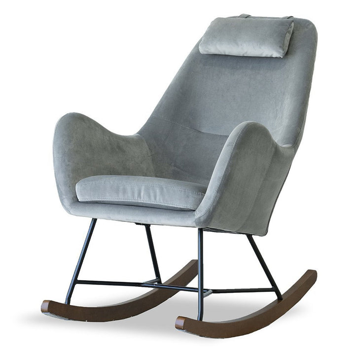 The Chelsea Gray Velvet Rocking Chair Era and Style Inspired Home Décor 1