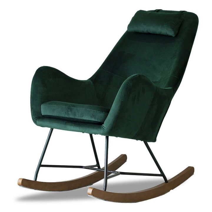 The Chelsea Green Velvet Rocking Chair Era and Style Inspired Home Décor 1