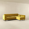 The Christian Dark Yellow Velvet Sectional Sofa Left Facing Era and Style Inspired Home Décor 3