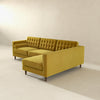 The Christian Dark Yellow Velvet Sectional Sofa Left Facing Era and Style Inspired Home Décor 5