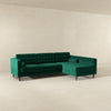 The Christian Green Velvet Sectional Sofa Right Facing Era and Style Inspired Home Décor 5