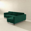 The Christian Green Velvet Sectional Sofa Right Facing Era and Style Inspired Home Décor 4