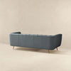 The LaMattina Genuine Italian Blue Leather Channel Tufted Sofa Era and Style Inspired Home Décor 6