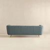 The LaMattina Genuine Italian Blue Leather Channel Tufted Sofa Era and Style Inspired Home Décor 7