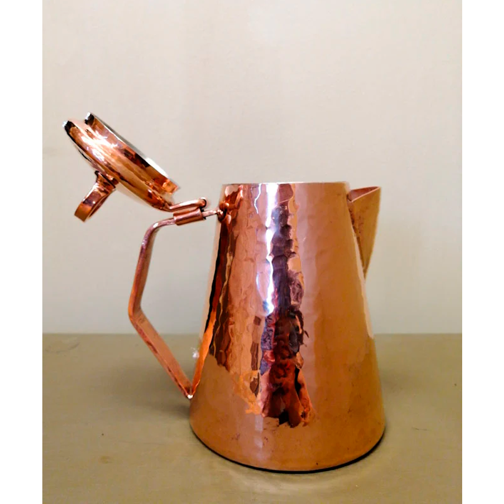 Copper Teapot with Lid, 6.3"