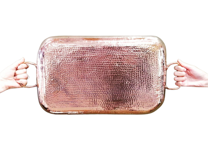 Copper Tray - 18.7"x 10.8"x 1.6"