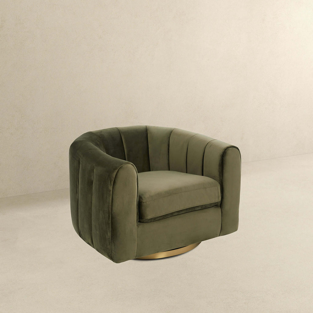 The Cosey Green Velvet Swivel Chair Era and Style Inspired Home Décor 2