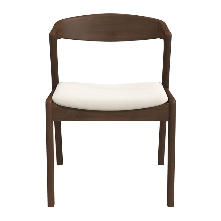 The Dakota Solid Wood Cream Velvet Dining Chair (Set Of 2) Era and Style Inspired Home Décor 1