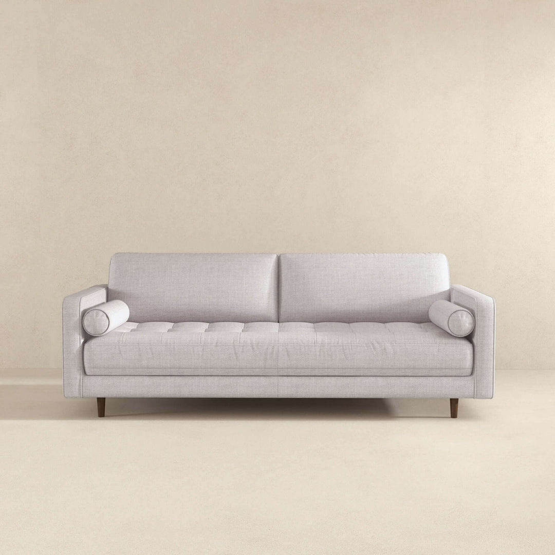 The Anthony Light Gray Pillow Back Fabric Sofa Era and Style Inspired Home Décor 3