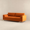 The Anthony Burnt Orange Pillow Back Velvet Sofa Era and Style Inspired Home Décor 5