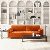 The Anthony Burnt Orange Pillow Back Velvet Sofa Era and Style Inspired Home Décor 1