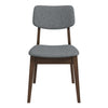 The Dark Grey Fabric Solid Back Side Chair (Set Of 2) Era and Style Inspired Home Décor 1