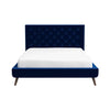 The Dillon Blue Velvet Platform Bed (Queen Size) Era and Style Inspired Home Décor 1