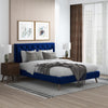 The Dillon Blue Velvet Platform Bed (Queen Size) Era and Style Inspired Home Décor 3