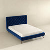 The Dillon Blue Velvet Platform Bed (Queen Size) Era and Style Inspired Home Décor 4