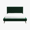 The Dillon Dark Green Velvet Platform Bed (Queen Size) Era and Style Inspired Home Décor 7