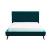 The Dillon Teal Velvet Platform Bed(Queen Size) Era and Style Inspired Home Décor 6