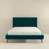 The Dillon Teal Velvet Platform Bed(Queen Size) Era and Style Inspired Home Décor 3