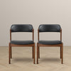 The Enzo Black Leather Dining Chair (Set Of 2) Era and Style Inspired Home Décor 3