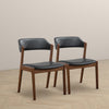 The Enzo Black Leather Dining Chair (Set Of 2) Era and Style Inspired Home Décor 4