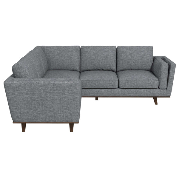 The Erman Pillow Back Corner Sofa In Dark Gray Era and Style Inspired Home Décor 2