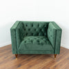 The Evelyn Tufted Back Velvet Lounge Chair Era and Style Inspired Home Décor 2