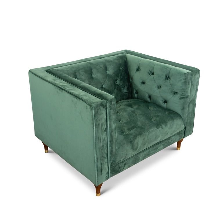 The Evelyn Tufted Back Velvet Lounge Chair Era and Style Inspired Home Décor 10