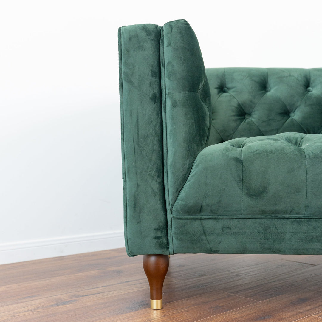 The Evelyn Tufted Back Velvet Lounge Chair Era and Style Inspired Home Décor 4