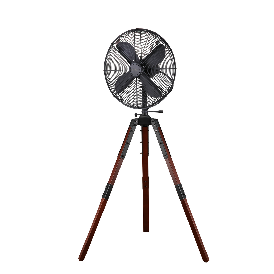 Star Tripod 16" Oscillating Stand Fan Satin Nickel by Star Fans