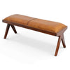 The Chad Mid Century Modern Tan Leather Bench Era and Style Inspired Home Décor 1