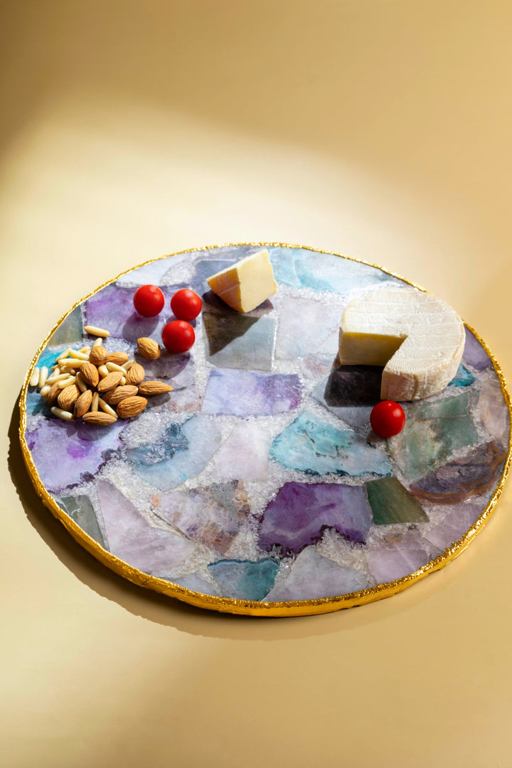 Radiance Composite Agate Cheese Board by GAURI KOHLI