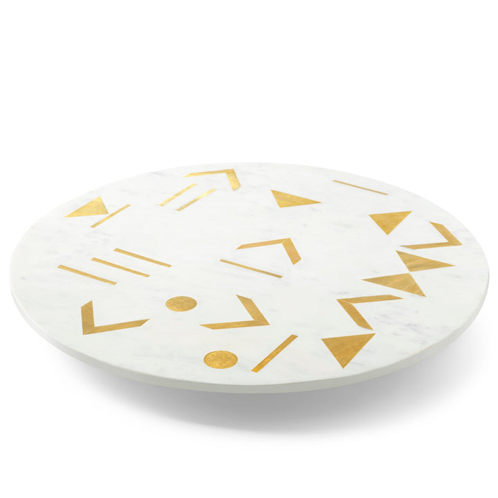 Olympia Marble Lazy Susan, 16" by GAURI KOHLI