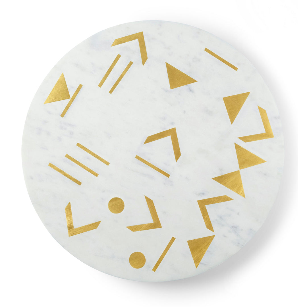 Olympia Marble Lazy Susan, 16" by GAURI KOHLI