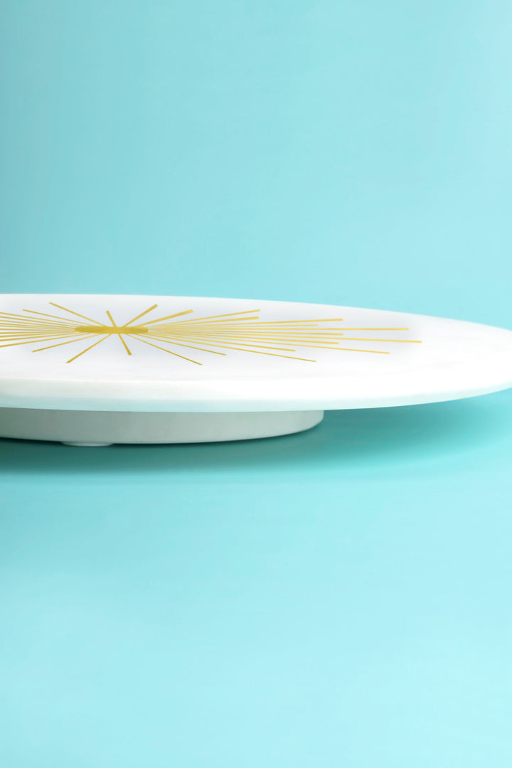 Sunshine Marble Lazy Susan, 16"