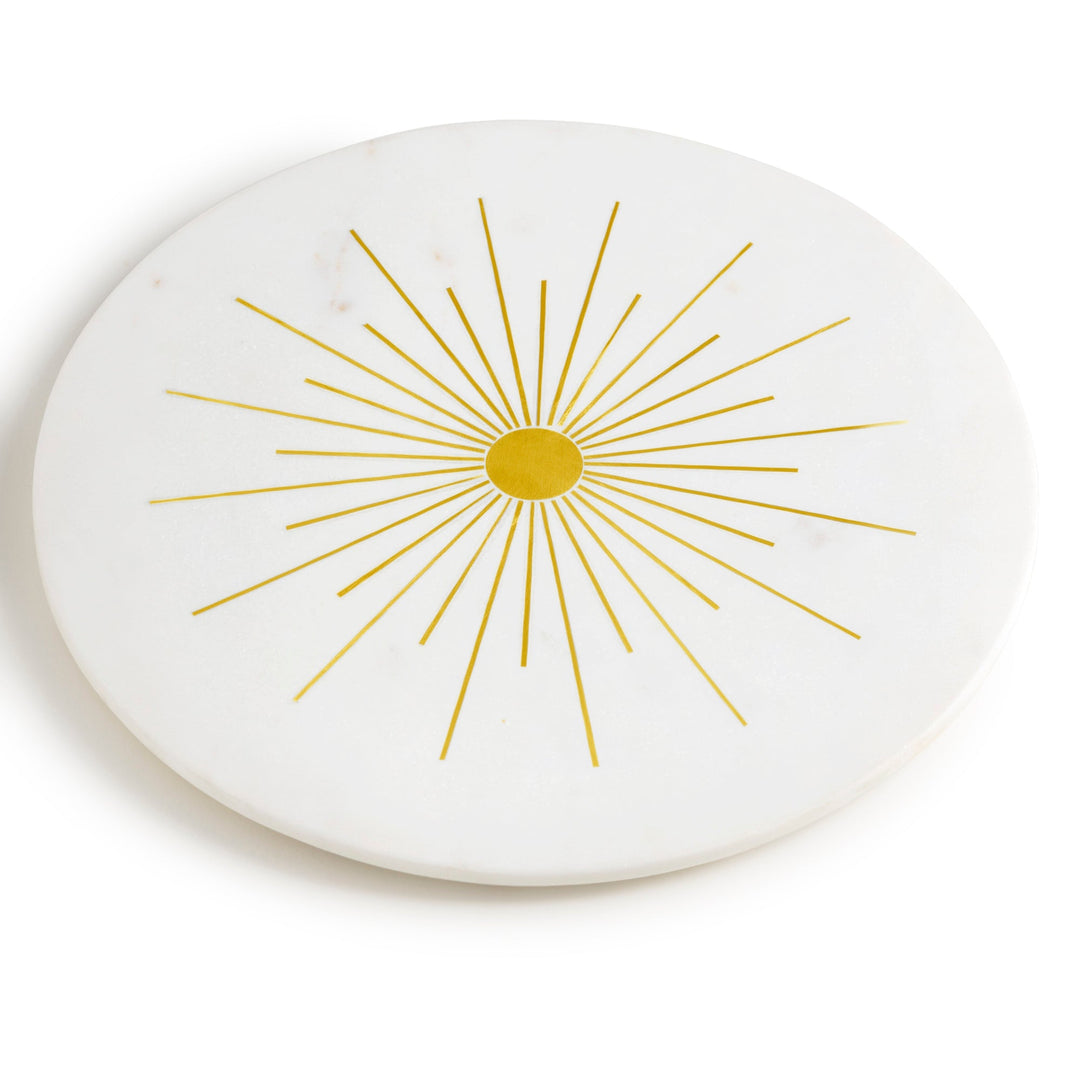 Sunshine Marble Lazy Susan, 16"