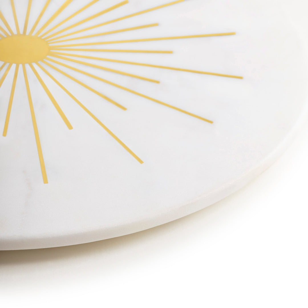 Sunshine Marble Lazy Susan, 16"